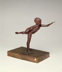 Arabesque over the right leg, left arm in front, c.1882-95
